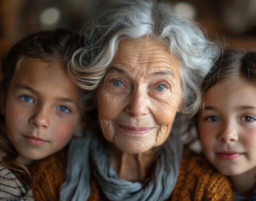 babcia przyjaźniąca się z wnuczkami